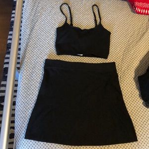 NWT free people skirt and crop top set sz M